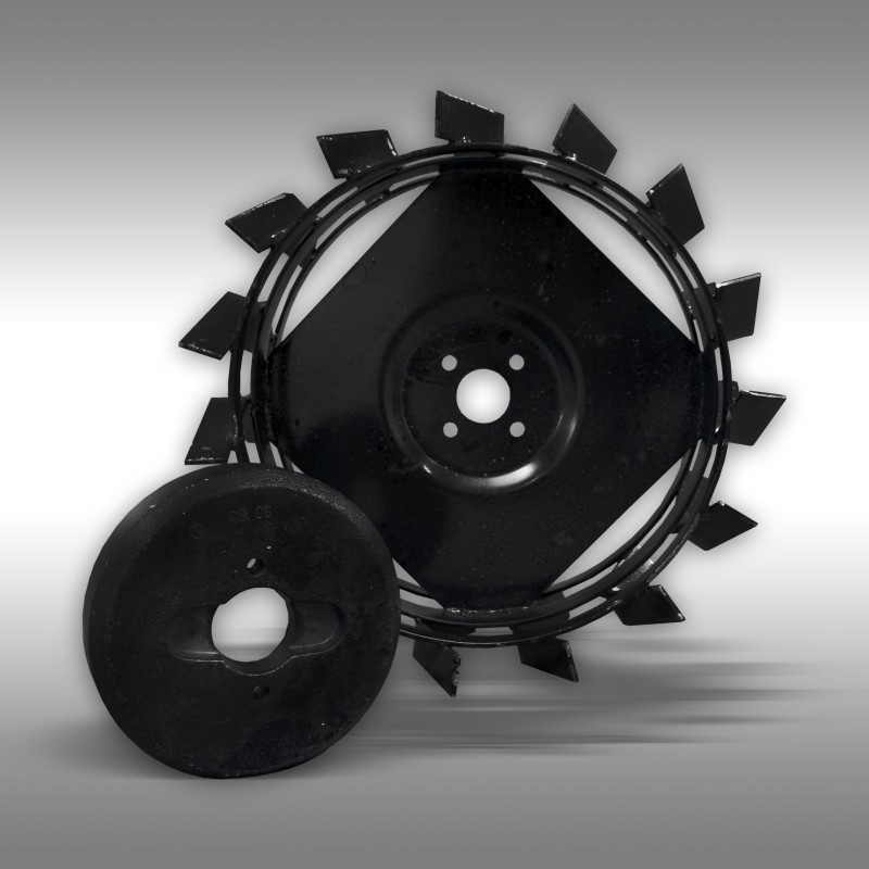 SET DE 2 ROUES Å GODET + POIDS pour MOTOCULTEUR MGT-800D SET DE 2 ROUES Å GODET + POIDS pour MOTOCULTEUR MGT-800D