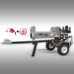Fendeuse de bûches HS-20DS63K essence+moteur électrique, 20 t, 60 cm, double fente Jansen