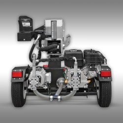 Fendeuse de bûches HS-20DS63K essence+moteur électrique, 20 t, 60 cm, double fente Jansen
