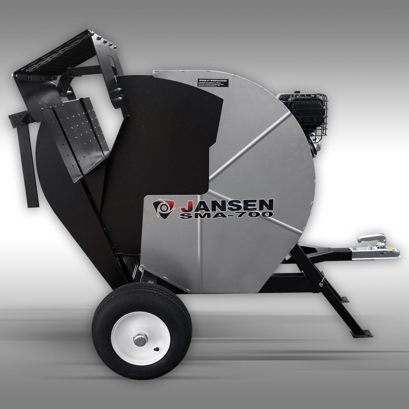 Scie thermique tractable 15CV avec démarreur Jansen - SMA 700 Scie thermique tractable 15CV avec démarreur Jansen - SMA 700