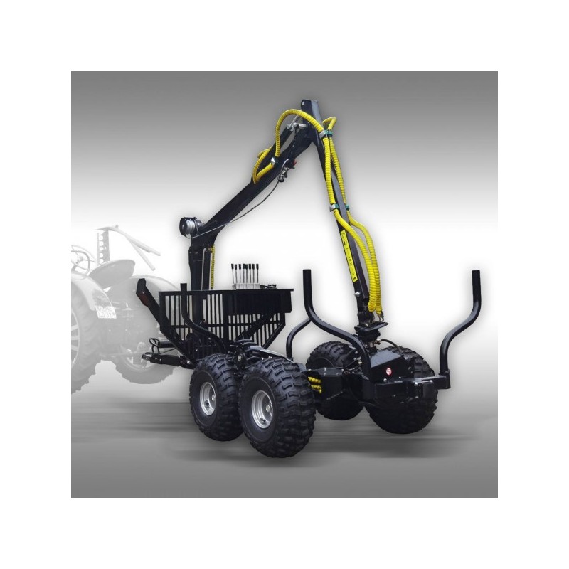 Grue treuil sur remorque 4 X 4, porte grumes HRW-15 Jansen Grue treuil sur remorque 4 X 4, porte grumes HRW-15 Jansen