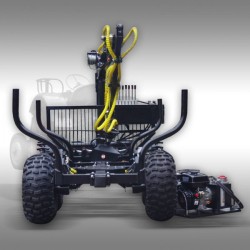 Grue treuil sur remorque 4 X 4, porte grumes HRW-15 Jansen