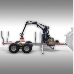 Grue treuil sur remorque 4 X 4, porte grumes HRW-15 Jansen