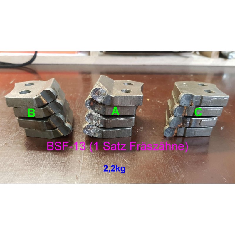 Couteau carbure à l'unité, dent, lame pour éssoucheuse coupe racines BSF13 Jansen