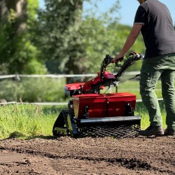 Semoir pour motoculteur MGT-600, trémie à semences, Jansen